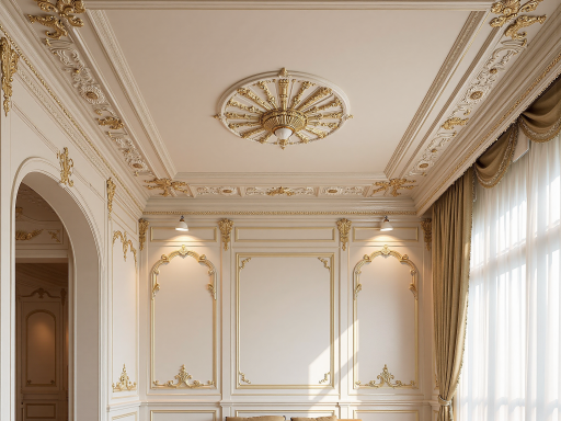 高端住宅次卧室，欧式古典风格，精致装饰，舒适温馨