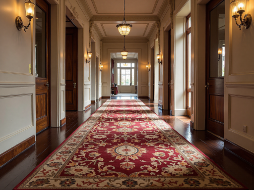 高端住宅走廊，欧式古典装饰，艺术品陈列，空间优雅